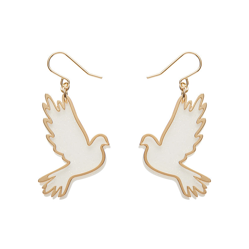 White Dove Drop Essential Earrings by Erstwilder