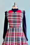 Boat Day Dress in Navy Plaid by Banned