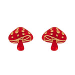 Mushroom Stud Earrings by Erstwilder in Multiple Colors