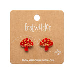 Mushroom Stud Earrings by Erstwilder in Multiple Colors