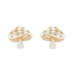 Mushroom Stud Earrings by Erstwilder in Multiple Colors