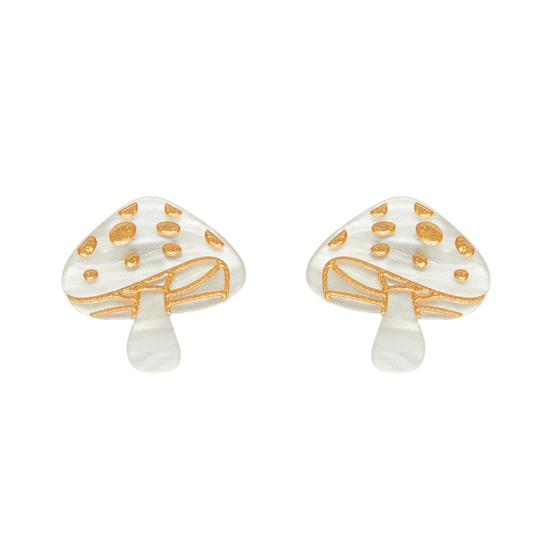 Mushroom Stud Earrings by Erstwilder in Multiple Colors