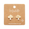 Mushroom Stud Earrings by Erstwilder in Multiple Colors