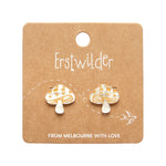 Mushroom Stud Earrings by Erstwilder in Multiple Colors