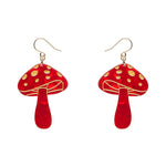 Mushroom Drop Earrings by Erstwilder in Multiple Colors