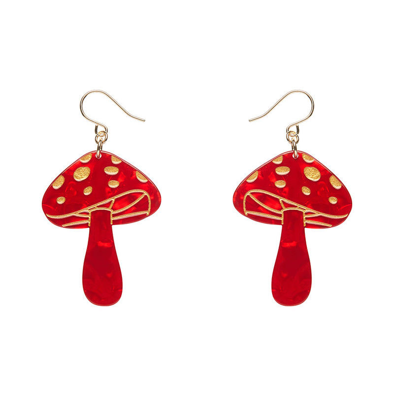 Mushroom Drop Earrings by Erstwilder in Multiple Colors