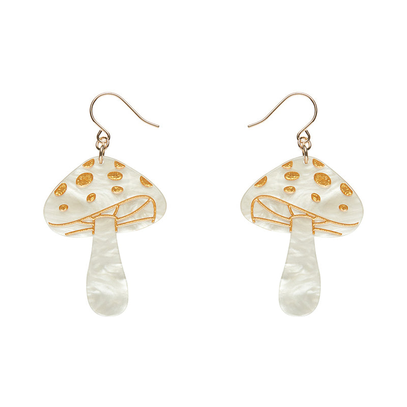 Mushroom Drop Earrings by Erstwilder in Multiple Colors