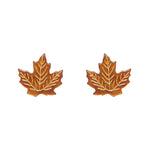 Maple Stud Earrings by Erstwilder in Multiple Colors