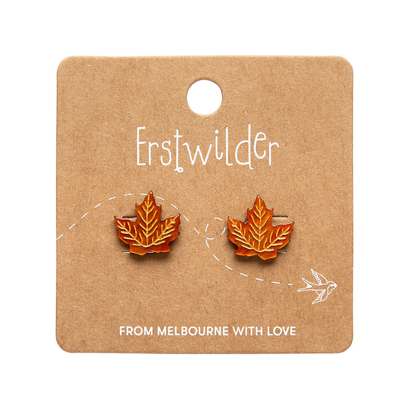 Maple Stud Earrings by Erstwilder in Multiple Colors