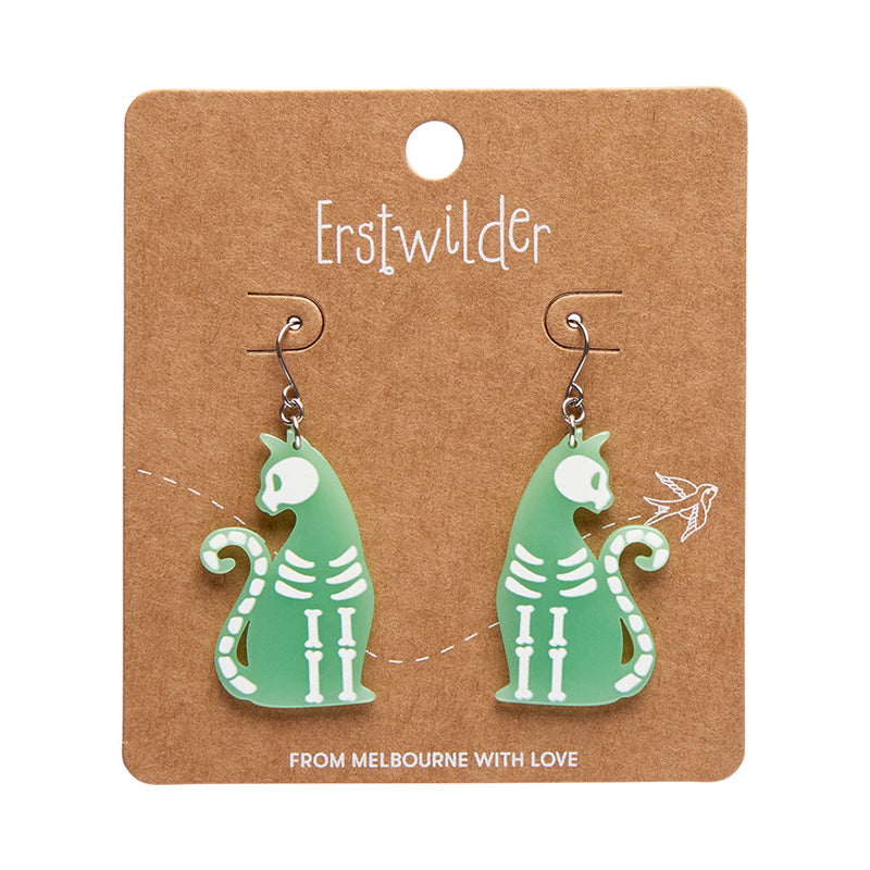 Bone Kitty Essential Drop Earrings by Erstwilder in Multiple Colors!