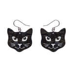 Black Cat Essential Drop Earrings by Erstwilder