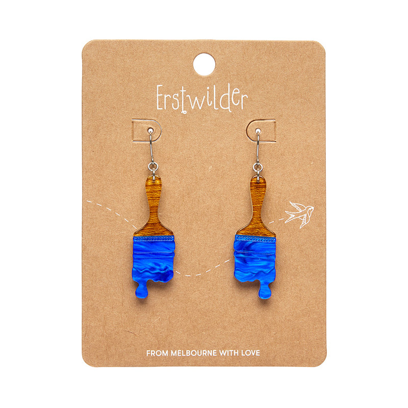 Paint Brush Ripple Drop Earrings by Erstwilder in Multiple Colors!