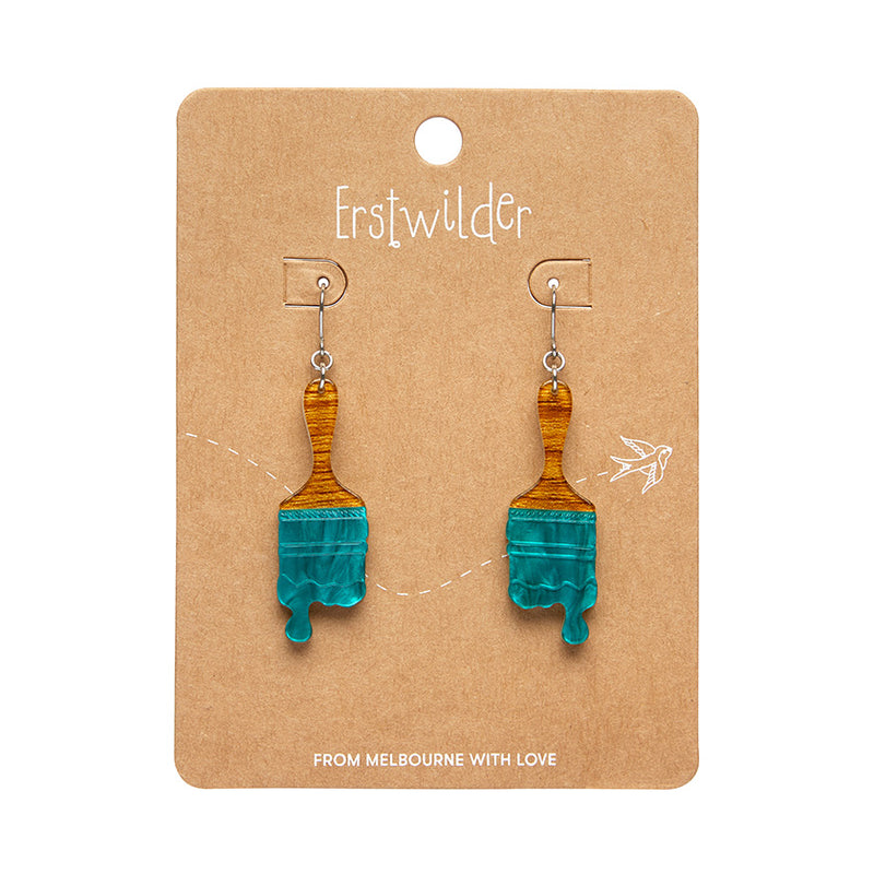 Paint Brush Ripple Drop Earrings by Erstwilder in Multiple Colors!