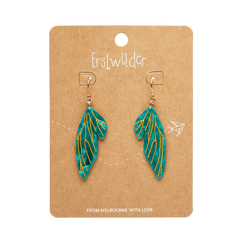 Fairy Wings Drop Earrings by Erstwilder in Multiple Colors