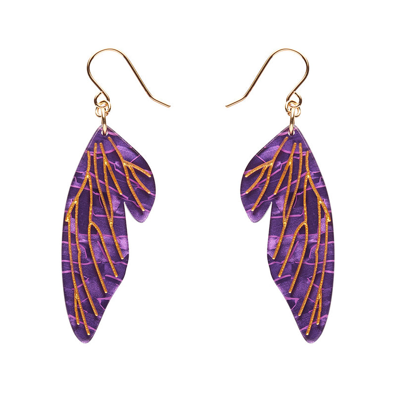 Fairy Wings Drop Earrings by Erstwilder in Multiple Colors