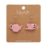 Tea Set Drop Earrings by Erstwilder in Multiple Colors