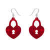 Heart Locket Drop Earrings by Erstwilder in Multiple Colors