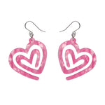 Heart Maze Drop Earrings by Erstwilder in Multiple Colors