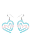 Heart Maze Drop Earrings by Erstwilder in Multiple Colors