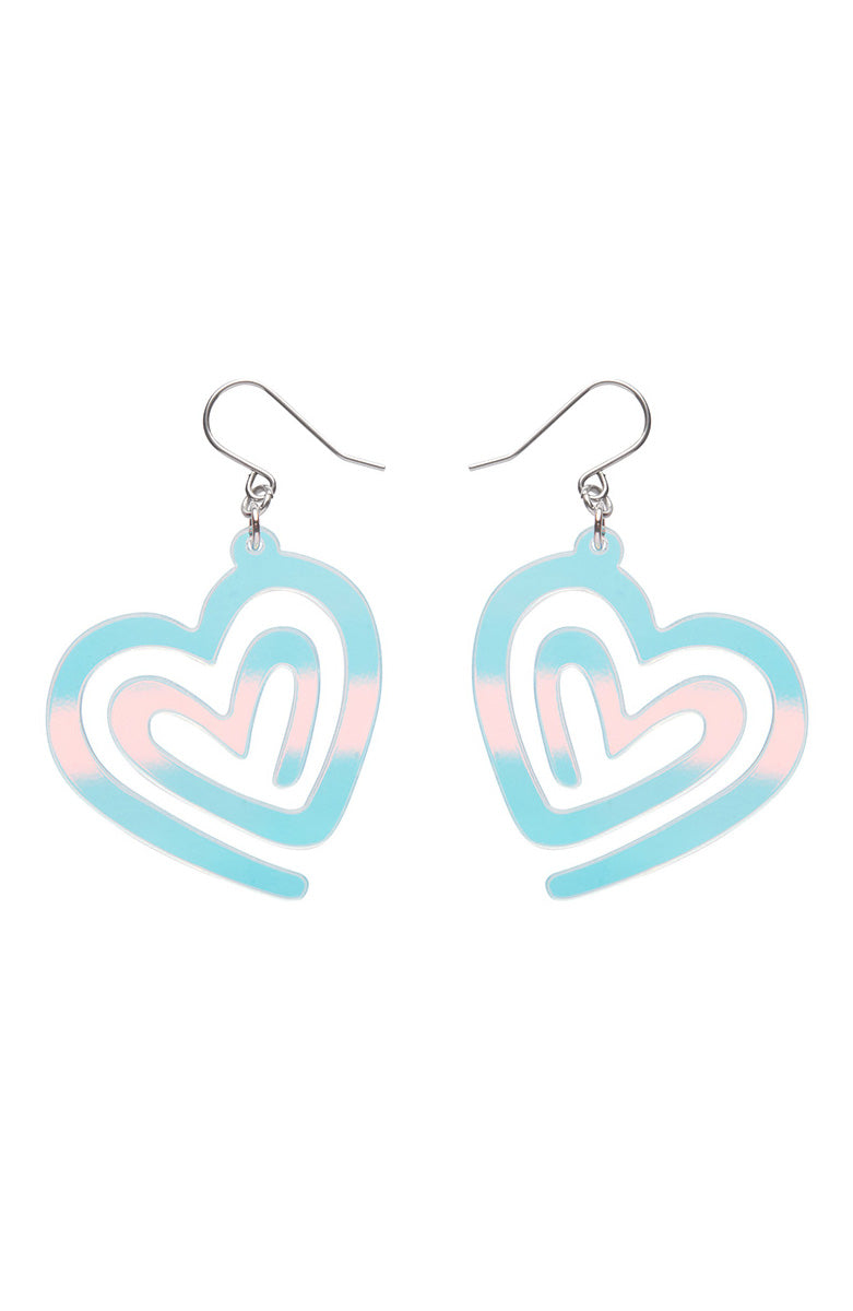 Heart Maze Drop Earrings by Erstwilder in Multiple Colors