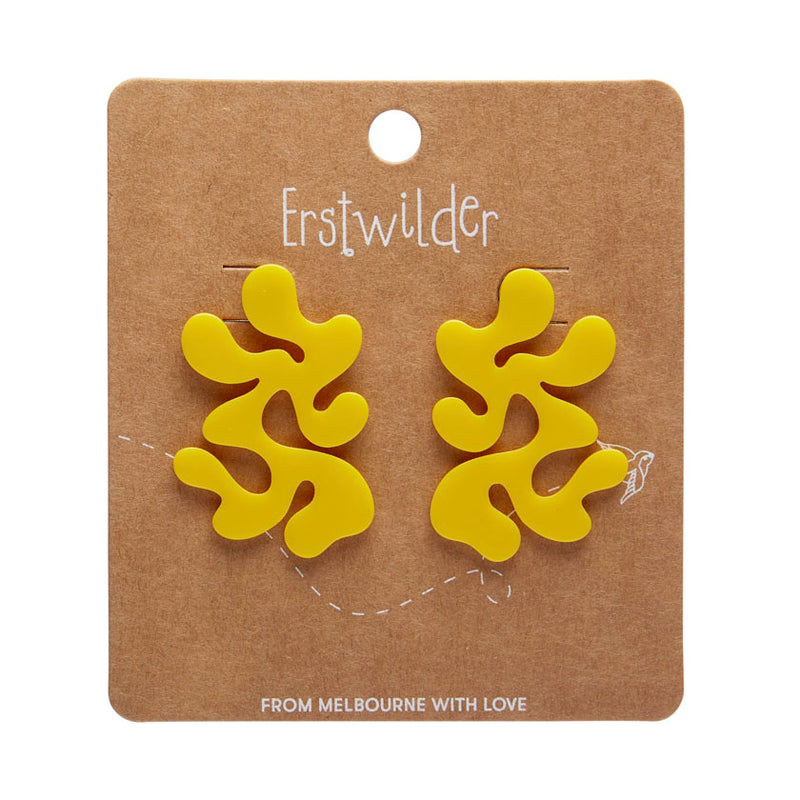 Coral Statement Stud Essential Earrings by Erstwilder in Multiple Colors