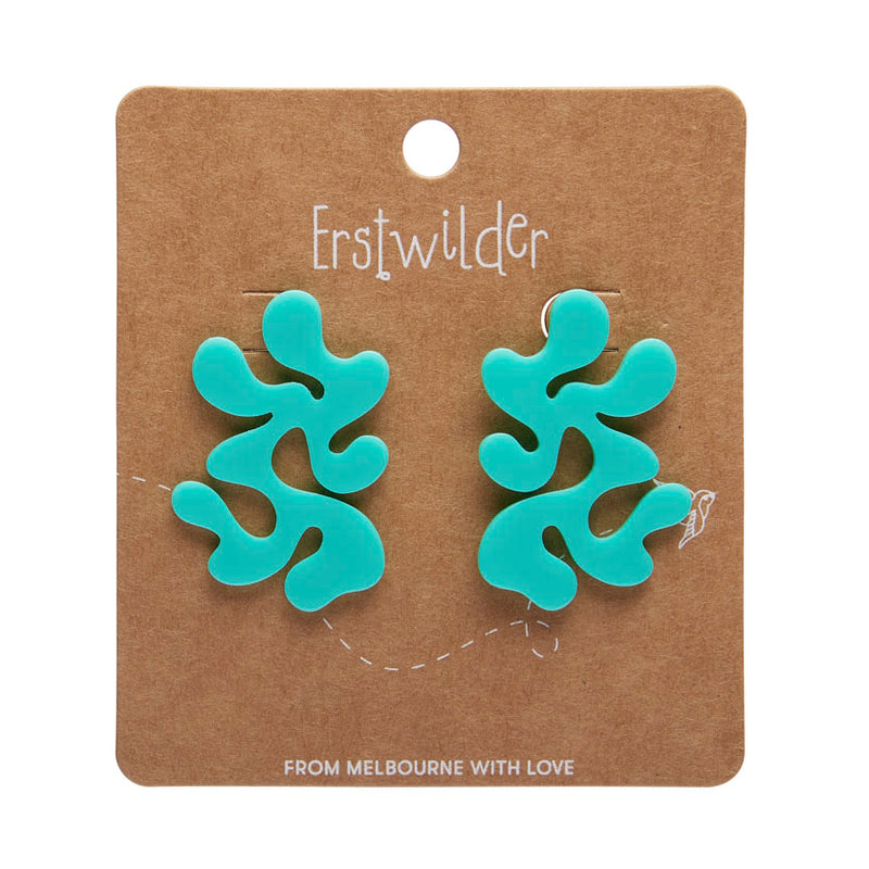 Coral Statement Stud Essential Earrings by Erstwilder in Multiple Colors