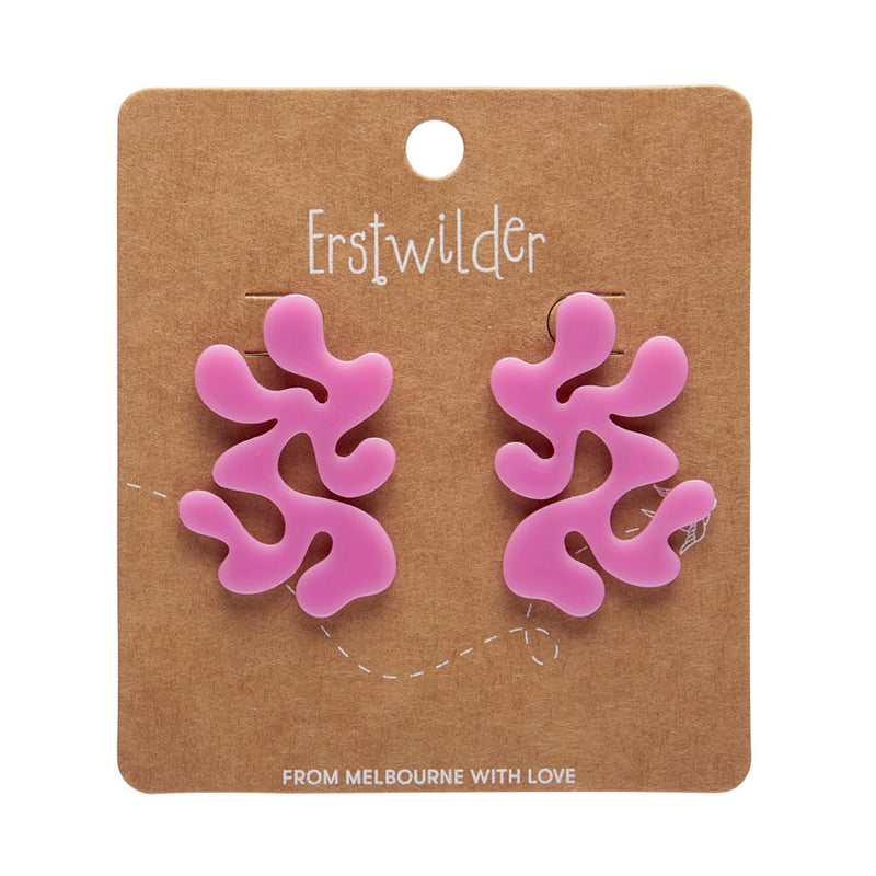 Coral Statement Stud Essential Earrings by Erstwilder in Multiple Colors