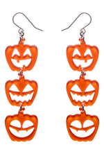Halloween Pumpkins Drop Essential Earrings by Erstwilder in Multiple Colors