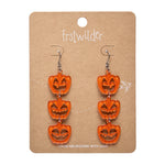 Halloween Pumpkins Drop Essential Earrings by Erstwilder in Multiple Colors