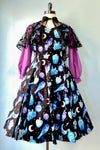 Mystical Black and Purple V-Neck Dress by Eva Rose