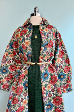 Tapestry Floral Button Front Jacket