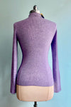 Lavender Ribbed Mock Neck Sweater by Compania Fantastica