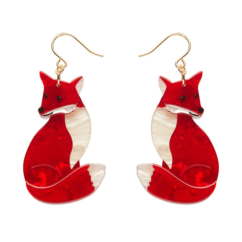 Charming Fox Drop Earrings by Erstwilder