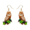 Regal Woodland Owl Drop Earrings by Erstwilder