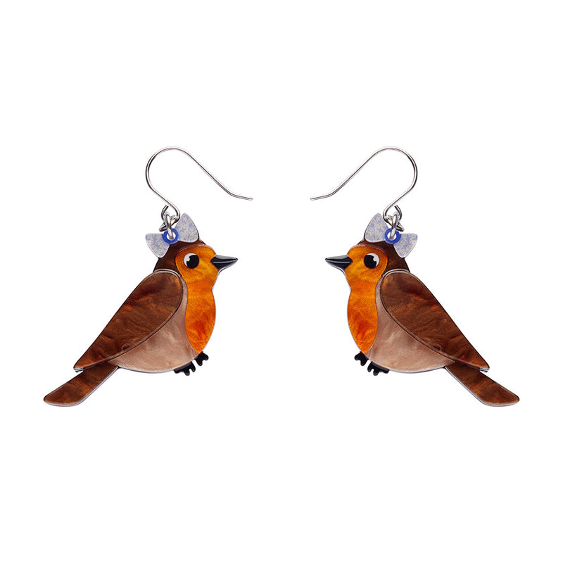 Rosie the Robin Drop Earrings by Erstwilder