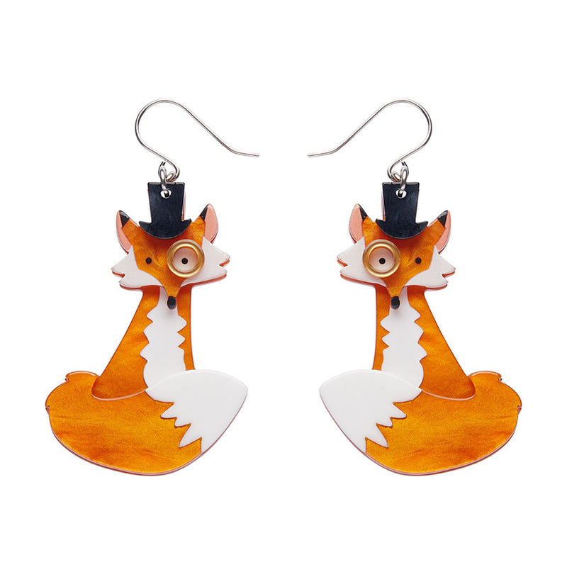 Felix the Fox Drop Earrings by Erstwilder