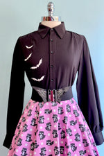 Night Bat Blouse in Black by Banned