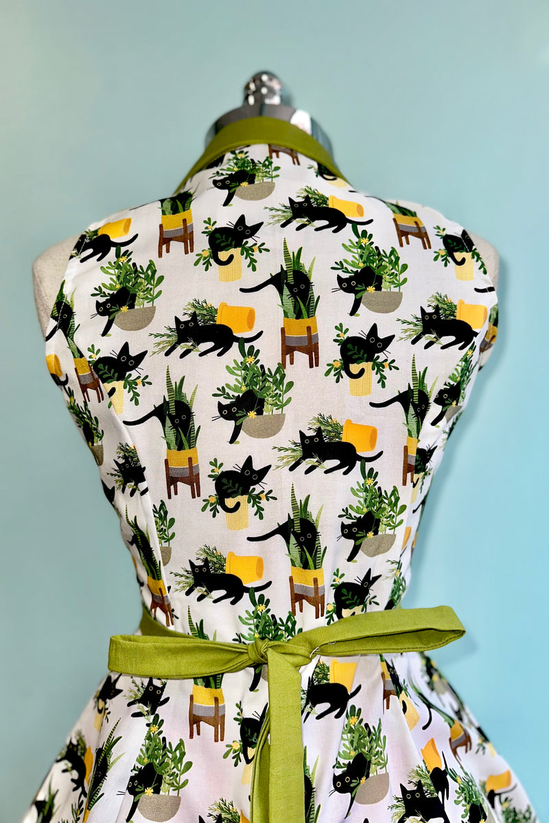 Cats and Plants Betty Lou Dress by Heart of Haute