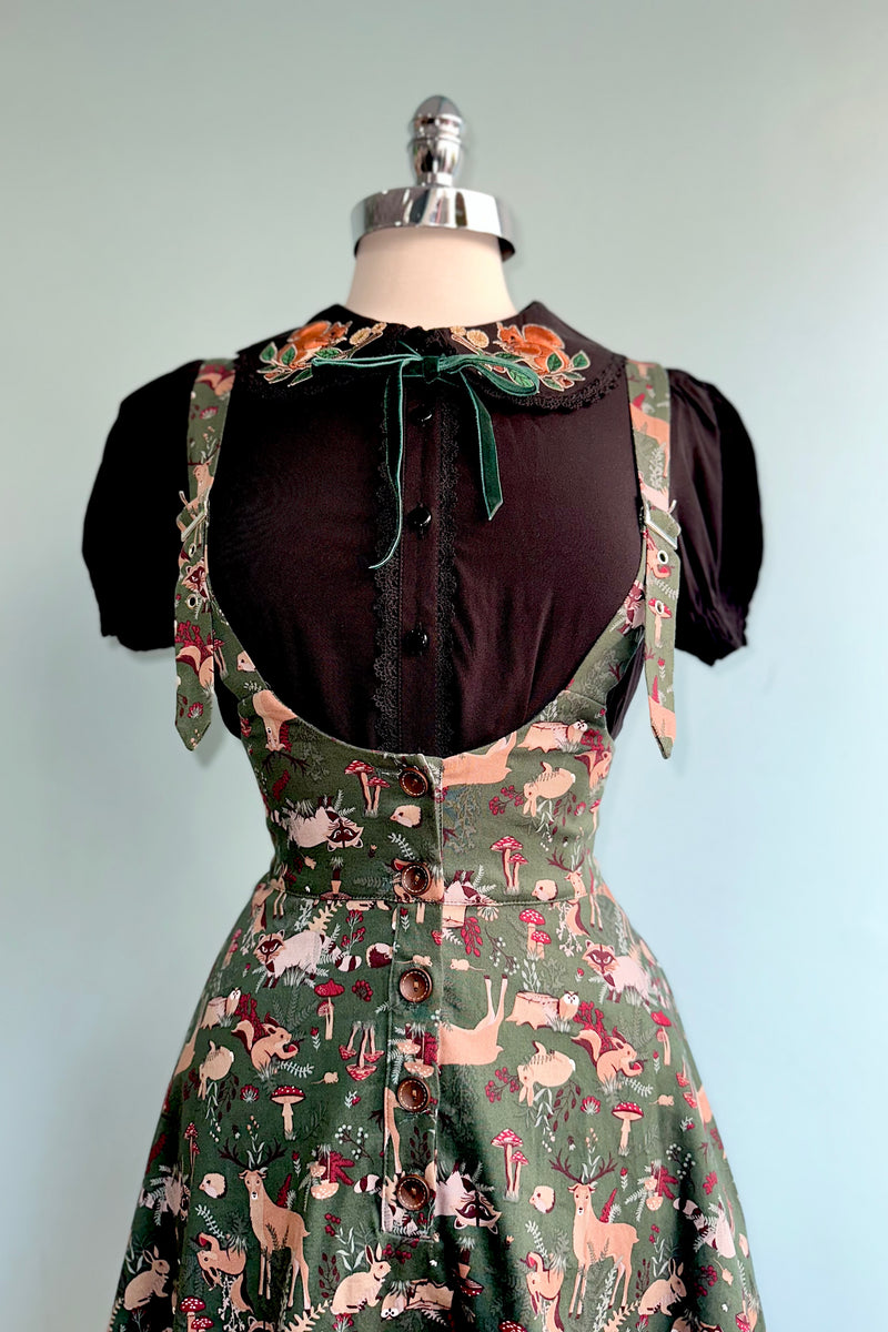 Squirrel Embroidered Chester Top by Hell Bunny