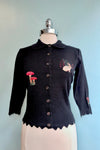 Woodland Faux Fur Collar Cardigan in Black by Banned