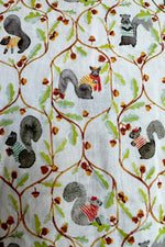 Squirrel and Acorns Button Down Cropped Top by Banned