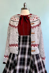 Fair Isle Toggle Button Cardigan Sweater