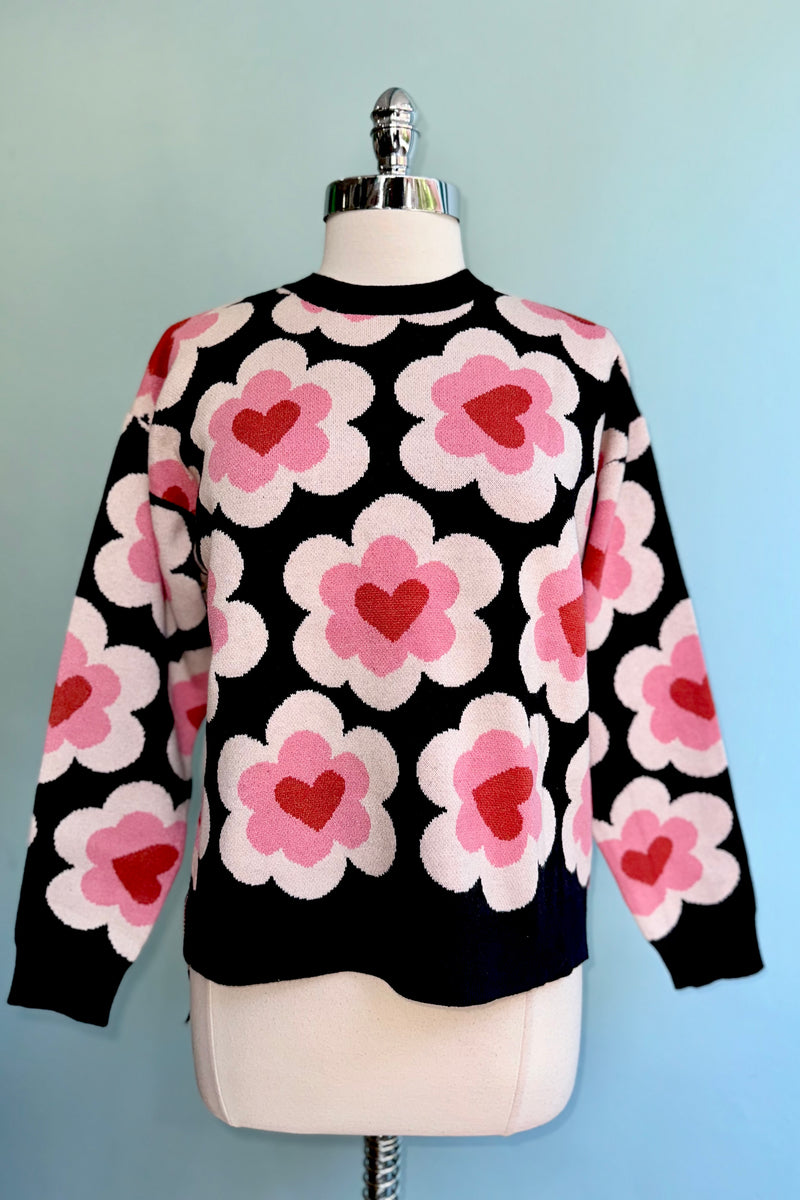 Heart Jacquard Sweater by Compania Fantastica
