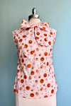 Pink Jack O' Lantern Bow Top by Retrolicious