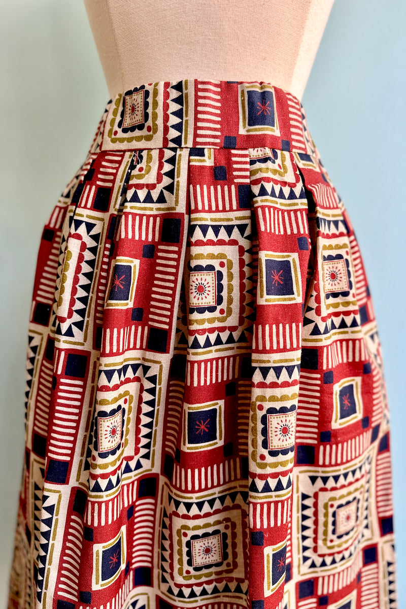 Red Quilt Florence Skirt by Palava