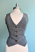Selma Black and White Fitted Vest by Banned