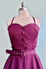 Moon Embroidered Capelet and Dress Set in Burgundy