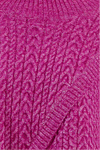 Magenta Mock Neck Criss Cross Front Sweater by Molly Bracken