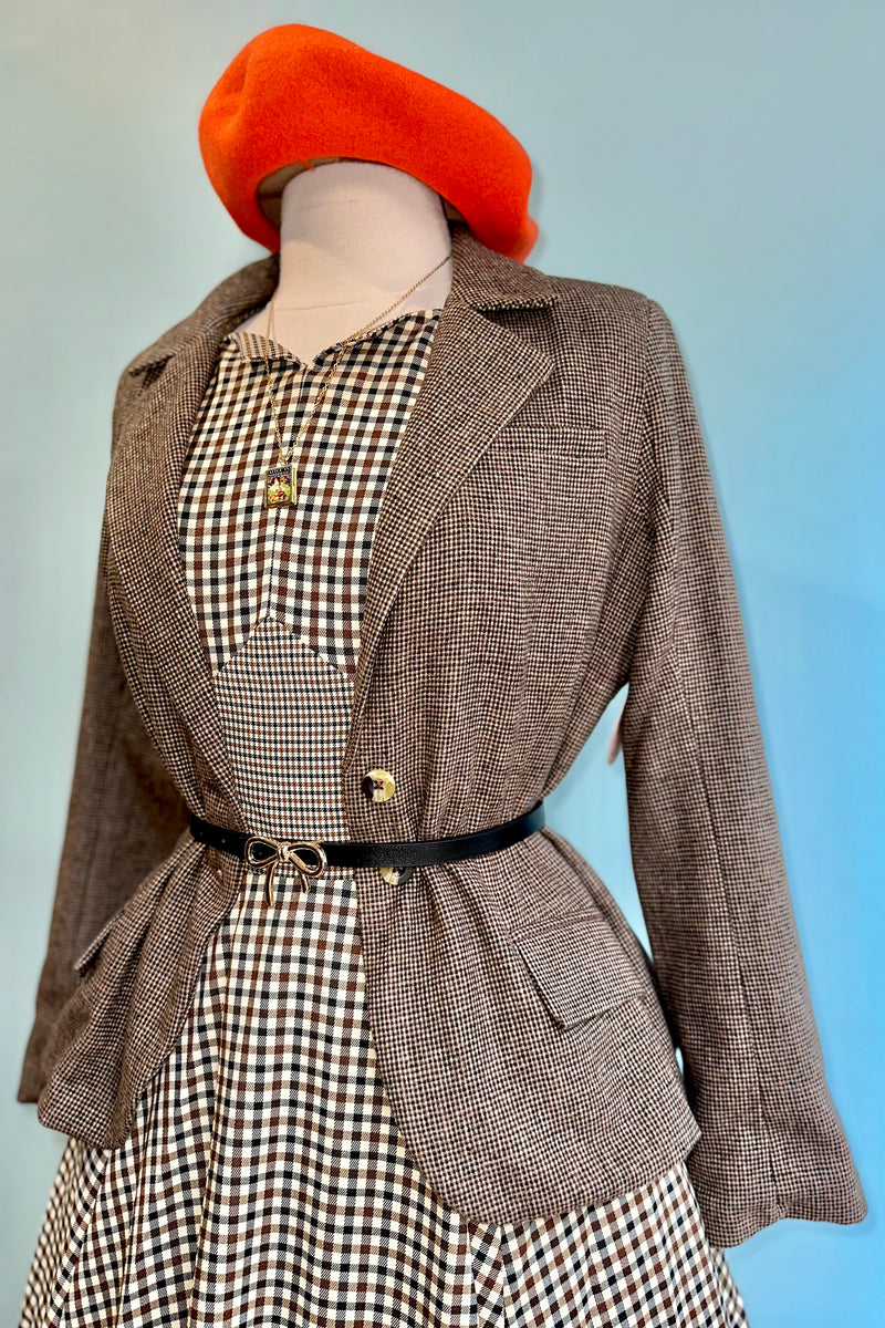 Black and Brown Plaid Wilma Dress by Banned