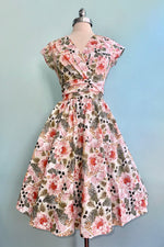 Pink and Green Floral Greta Dress by Retrolicious